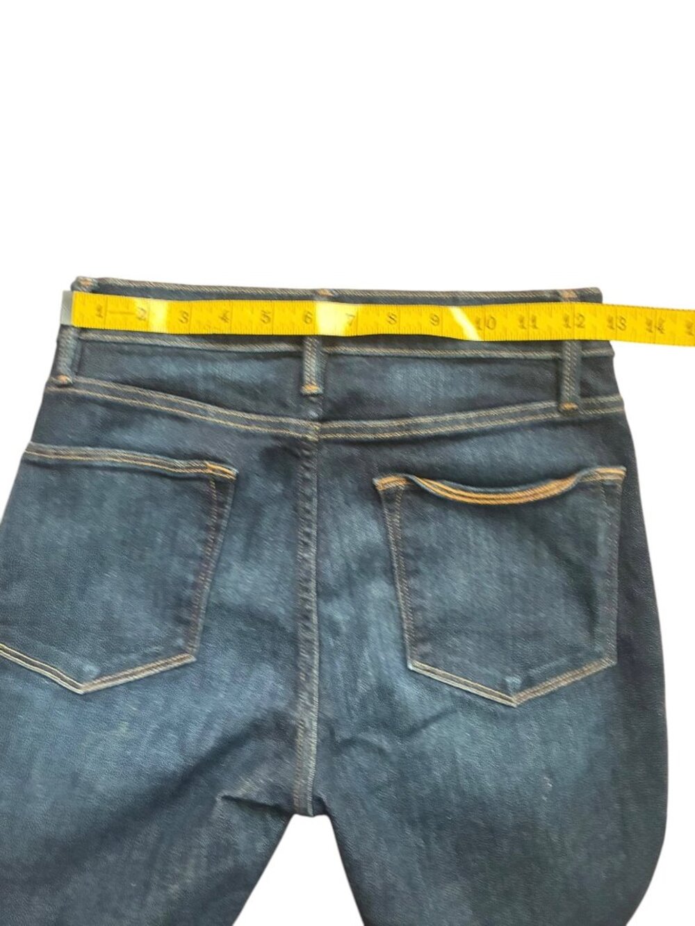 Frame Le High Flare Womens Dark Wash Jeans Long Length High Rise Size 26 VGUC - Picture 7 of 11